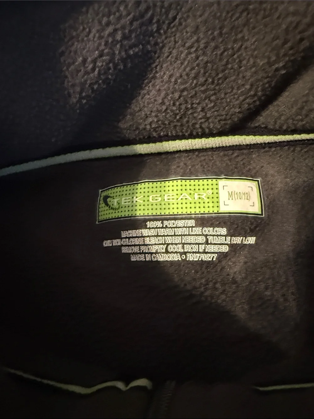tek gear Charcoal Fleece Jacket with Orange C4